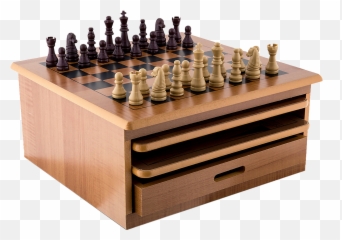 10 In Wooden Chess Board Games Slide Out Best Checkers - png