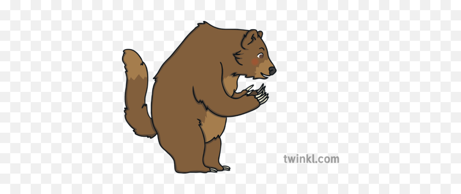Bear Asking The Fox Scene Animal Fairy Tale Ks11 - T Rex Dinosaur Colouring Png,Wolverine Claws Png