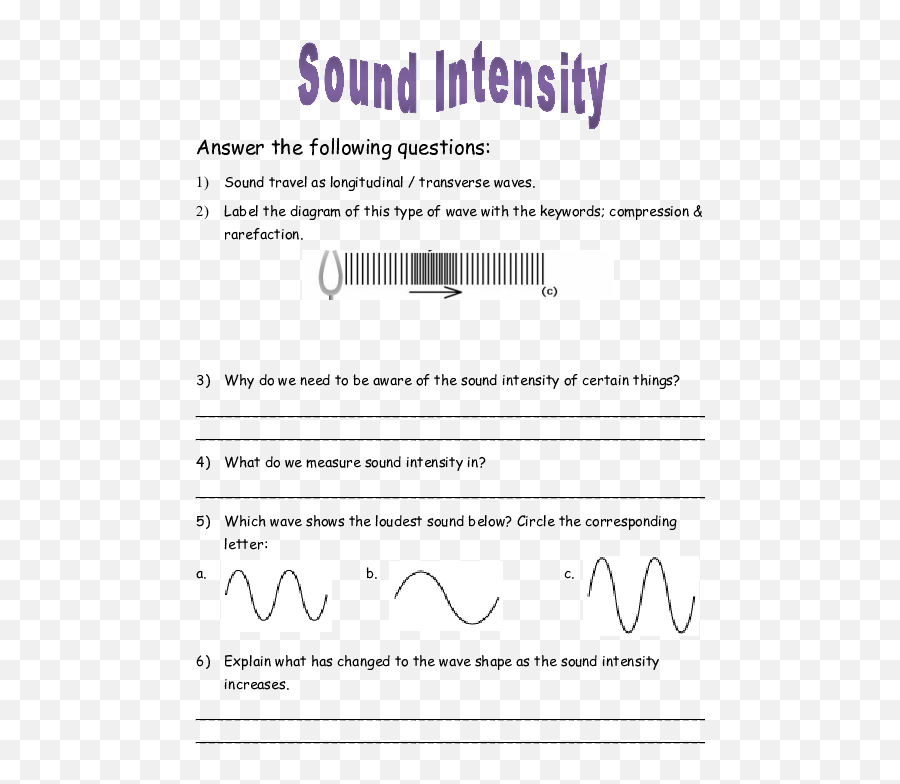 Pdf Sound Waves Worksheet Alu Ban - Academiaedu Horizontal Png,Sound Waves Transparent