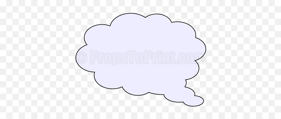 Printable Thought Cloud Photo Booth - Clip Art Png,Thought Cloud Png
