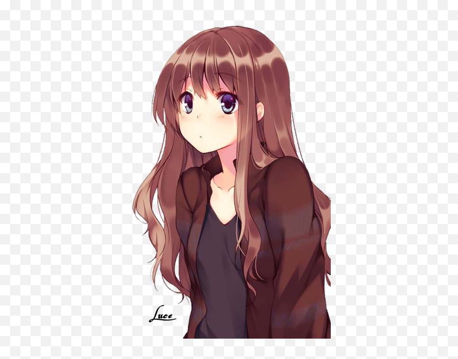 Anime Girl With Brown Hair Png Transparent - free transparent png images -  