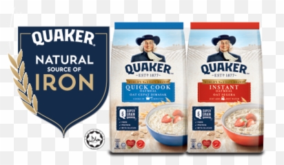 Quaker Oats - Quaker Rolled Oats Malaysia Png,Quakers Oats Logo