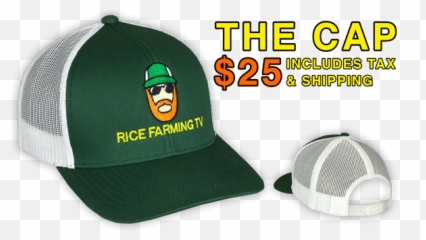 Cap Rice Farming Tv - For Baseball Png,Rice Hat Png