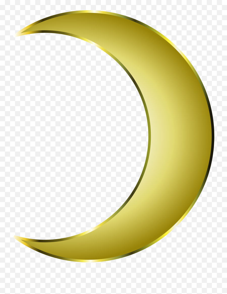 Clipart Moon Crescent Shape - Golden Crescent Moon Png,Crescent Moon Png Transparent
