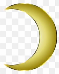 Clipart Moon Crescent Shape - Golden Crescent Moon png