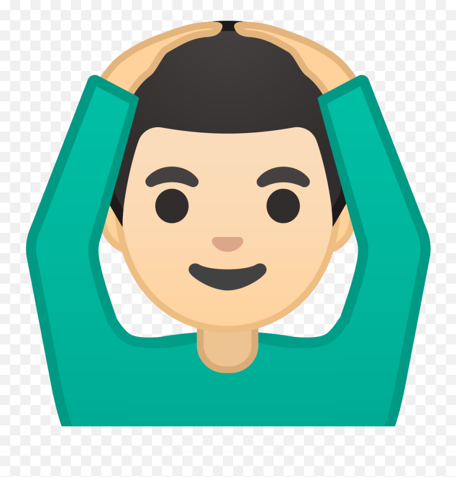 Man Gesturing Ok Light Skin Tone Icon - Emoji Gesto Para Ok Png,Expression Icon