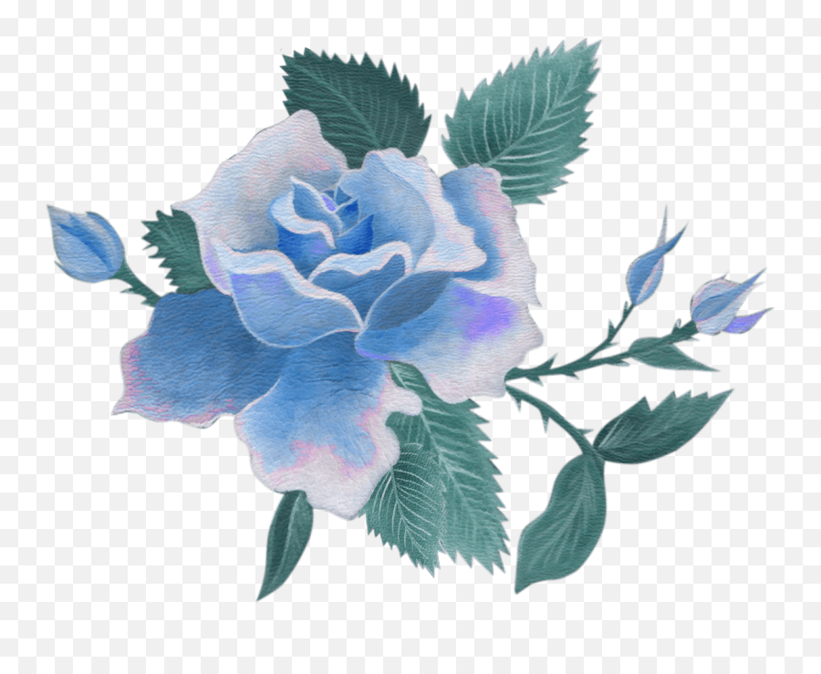 Vintage Blue Flower Png - Blue Flowers Transparent Background,Blue Flowers Png