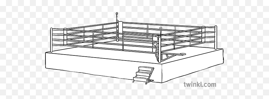 Boxing Ring Black And White - Boxing Ring Coloring Pages Png,Boxing Ring Icon