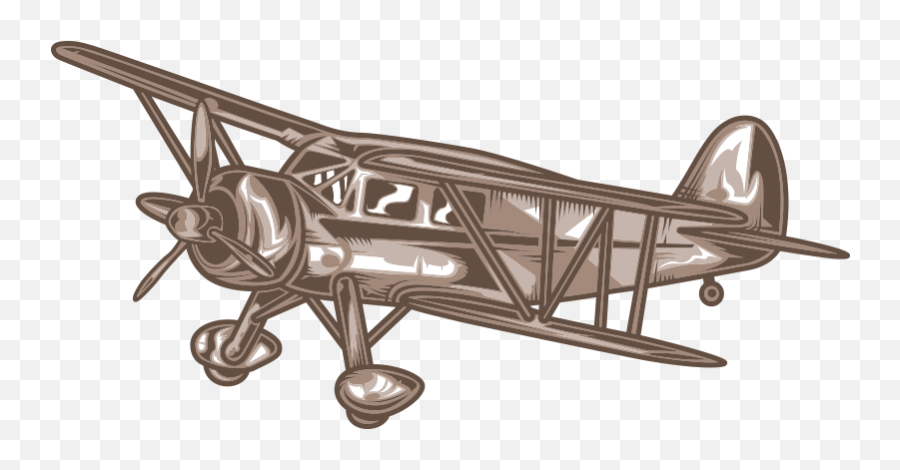 Old Aiplane Biplane Illustration Wall Art - Aircraft Png,Icon 85 Airplane