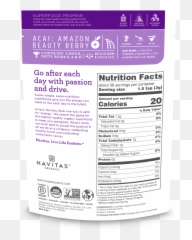 Acai Powder - Nutrition Facts Camu png
