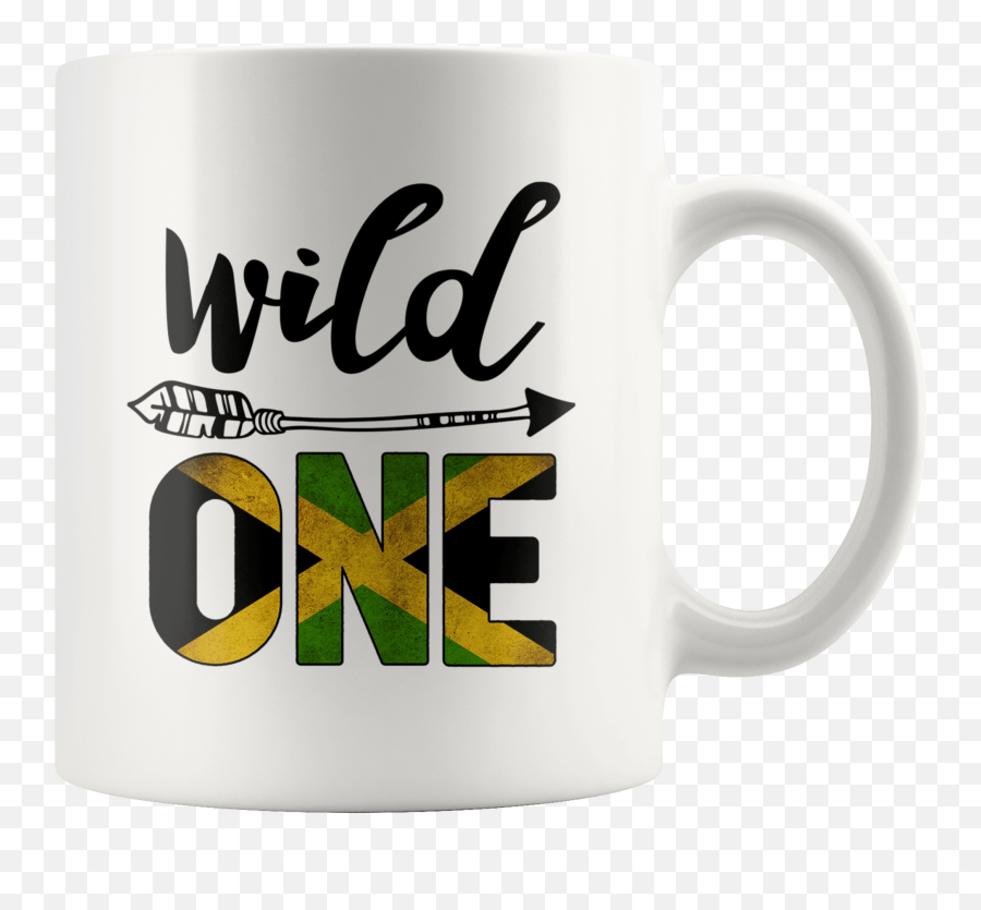 White Jamaica Wild One Birthday Outfit 1 Jamaican Flag - Mug Png,Jamaica Flag Png