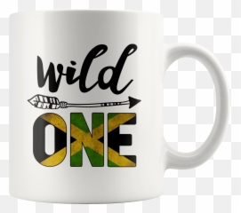 White Jamaica Wild One Birthday Outfit 1 Jamaican Flag - Mug Png,Jamaica Flag Png