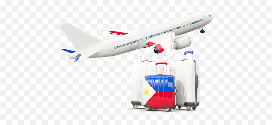 Luggage With Airplane Illustration Of Flag Philippines - Australia Airplane Png,Philippine Flag Icon