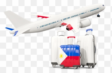 Luggage With Airplane Illustration Of Flag Philippines - Australia Airplane Png