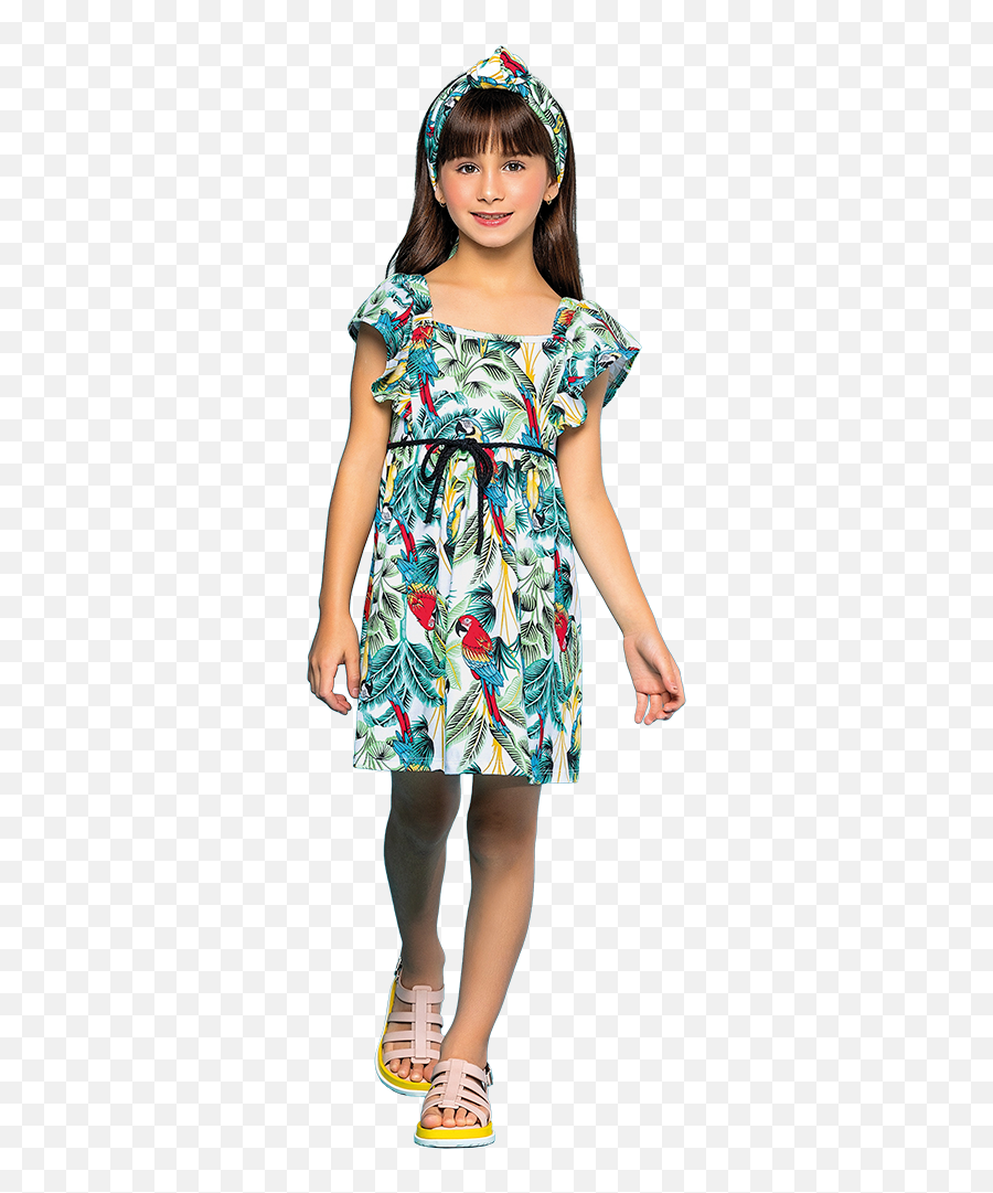 Milon Girls Tropical Dress - Basic Dress Png,Cream Icon Dress