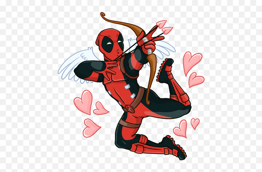 Vk Sticker 7 From Collection Deadpool Download For Free - Deadpool Stickers Png Whatsapp,Deadpool Png