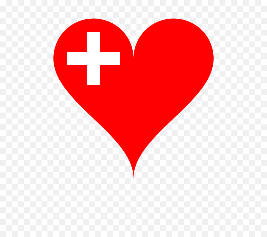 Love Flag National Switzerland Heart Cross - Heart Png,Red Cross Transparent Background