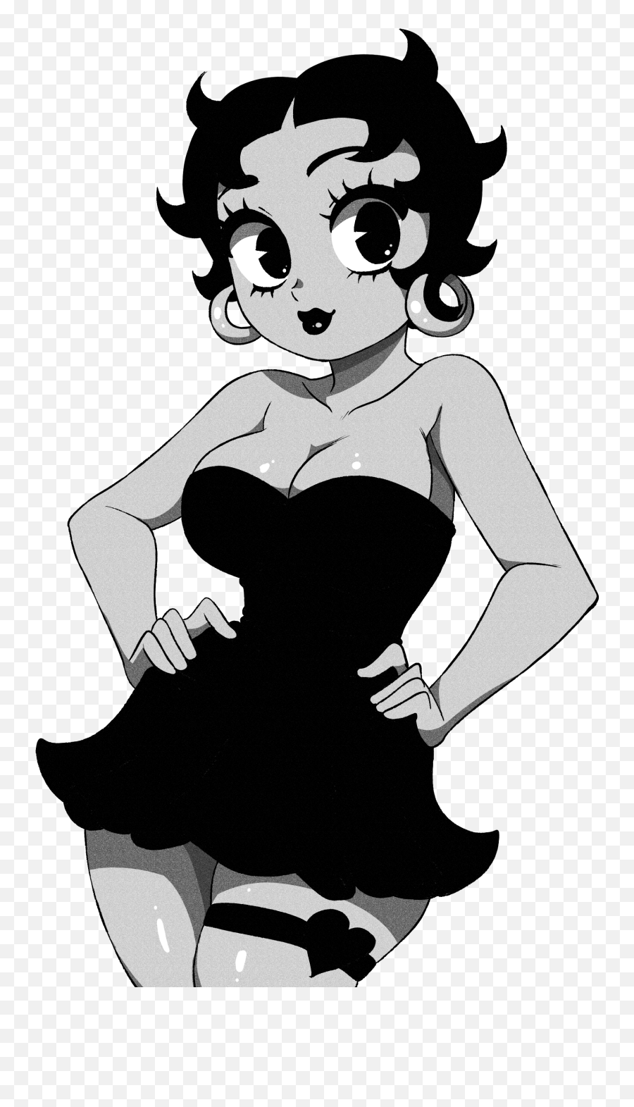 Betty Boop Doodle By Simmsyboy - Betty Boop Black And White Png,Betty Boop Png