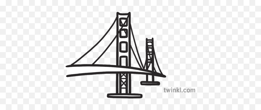 Golden Gate Bridge Map Icon Landmark San Francisco Usa Eyfs - San Francisco Icon Png,Golden Gate Bridge Png