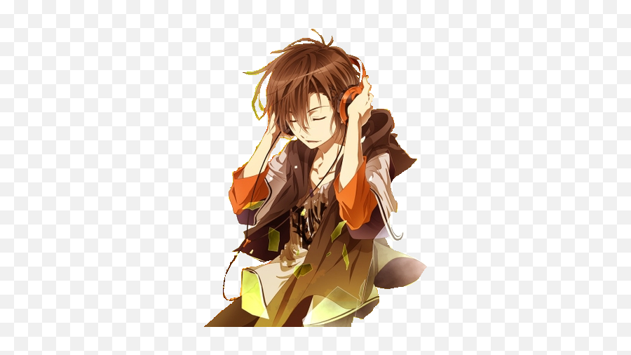 anime boys with headphones  anime boy brown hair full anime