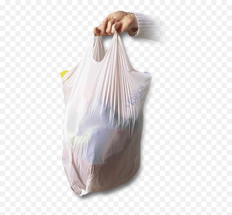 Plastic grocery bag png on transparent background
