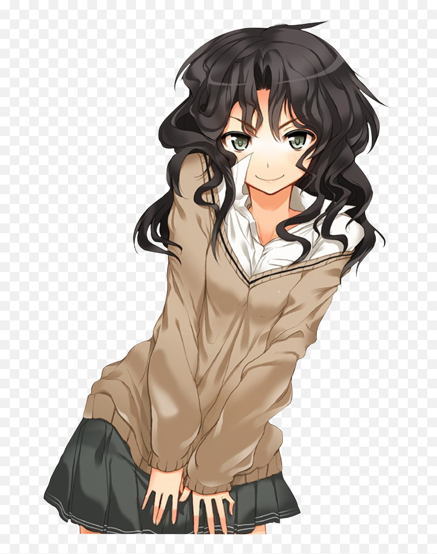 Anime Curly Hair Wavy Messy - Anime Characters With Curly Hair Png,Wavy Hair Png