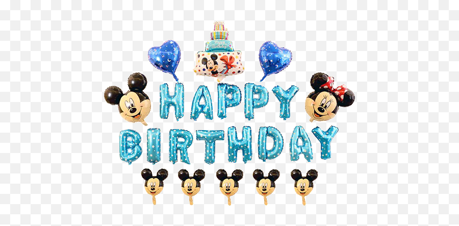 Happy Birthday Mickey Minnie Mouse - Happy Birthday Mickey Mouse Blue Png,Mickey Mouse Birthday Png