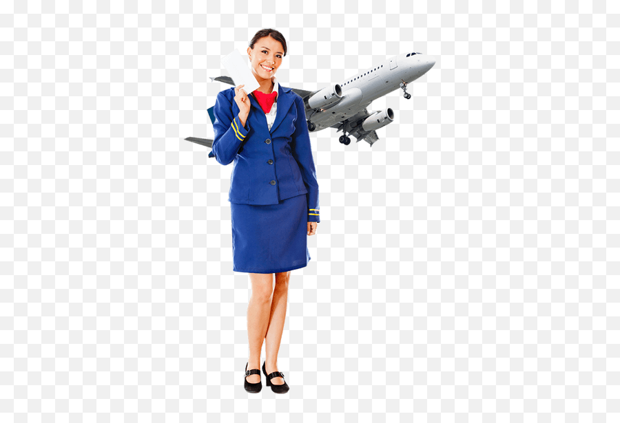 Stewardess Png - Flight Steward Pictures With Airplane In Background,Air Png