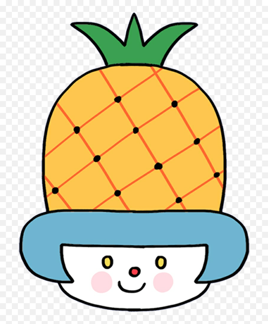 Pineapple Mochi Kawaii Cute Softbot Png - Clip Art,Pineapple Cartoon Png