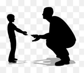 Conversation Clipart Father And Son - Silhouette Talking To png