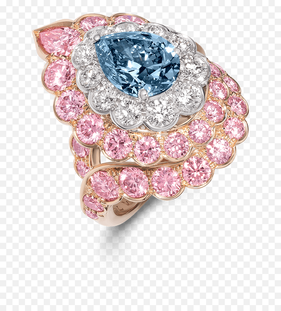 Blue Diamond And Pink Ring - Pink Diamond Ring Diamond Png,Pink Diamond Png