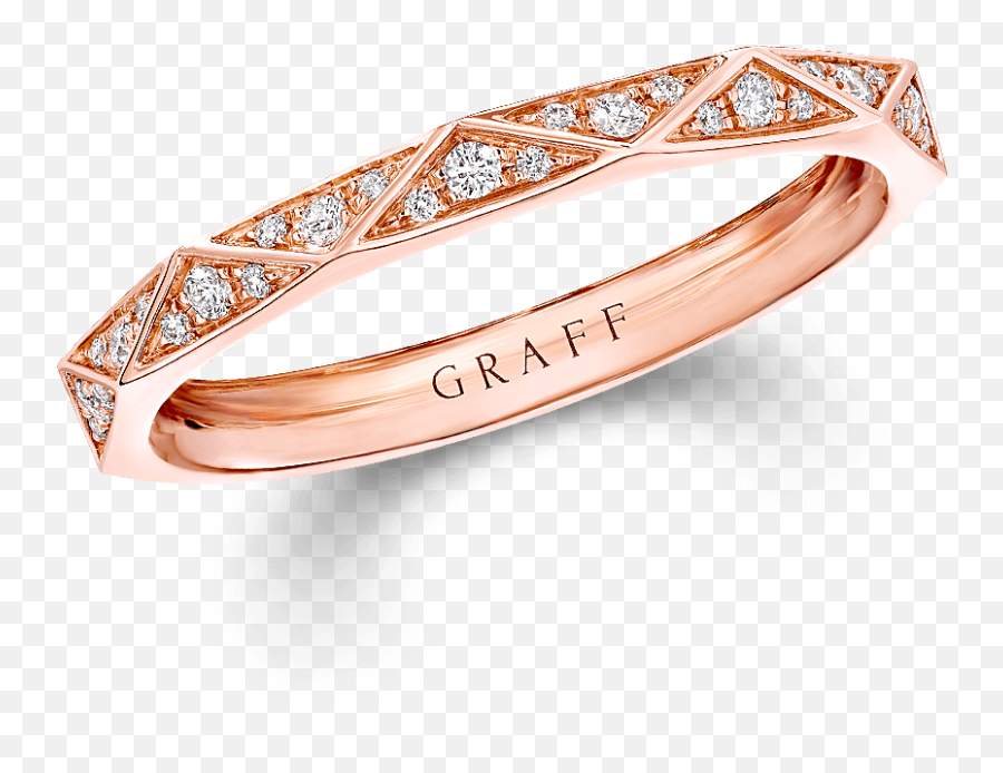 Laurence Graff Signature Diamond Ring Rose Gold 23mm - Engagement Ring Png,Wedding Ring Transparent Background