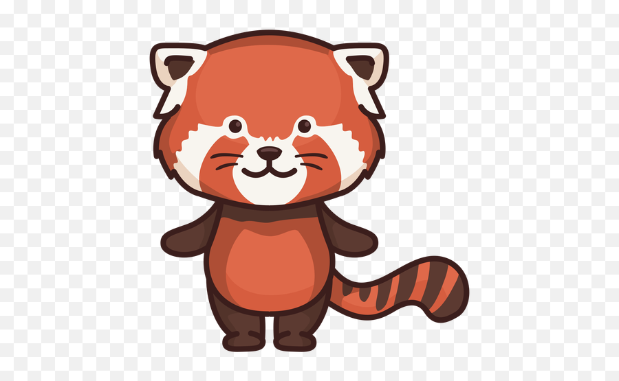 Cute Red Panda Character - Fauna Asiática Desenhos Coloridos Cute Png,Red Panda Png