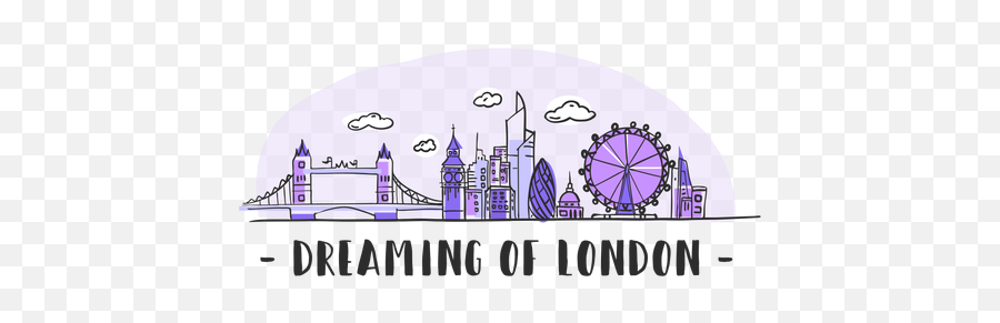 Transparent Png Svg Vector File - Skyline London Cartoon,London Png