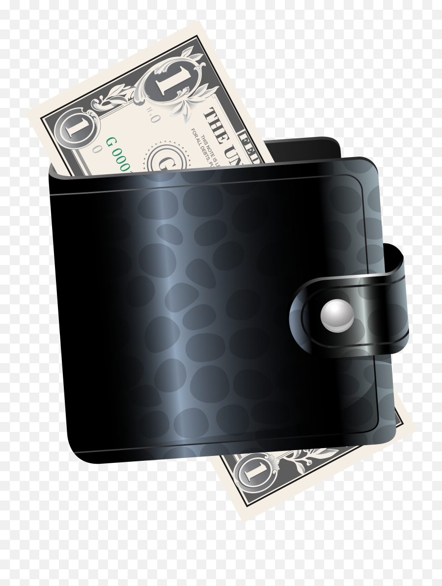 Dollar One Wallet Black Handbag - Black Wallet Clipart Png,One Dollar Png