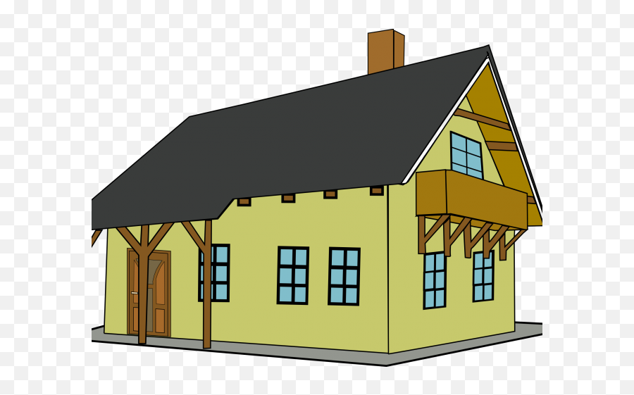 Old House Clipart Colonial - House Clip Art Png,House Cartoon Png