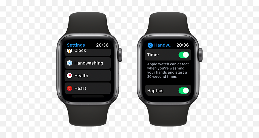 Watchos 7 How To Enable And Use Handwashing Detection - 9to5mac Enable Hand Washing On Apple Watch Png,Watch Hands Png