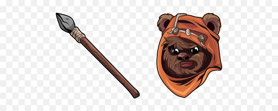 Star Wars Wicket Wystri Warrick Ewok Cursor U2013 Custom - Cartoon Png,Ewok Png