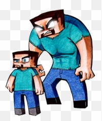 Steve And Herobrine By Cageyshick05 - Deviantart png