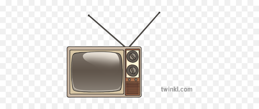Old Television 1 Illustration - Twinkl Television Set Png,Old Television Png