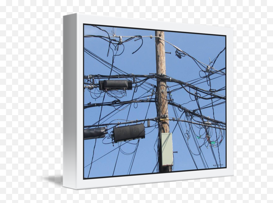 Utility Equipment Poles Wires A - Cylinder Png,Telephone Pole Png
