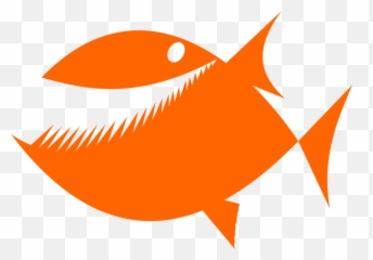 Piranha Fish Silhouette Hungry - Kenning About Shark png
