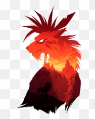 Final Fantasy Red Fleece Blanket - Vii Xiii Tattoo png