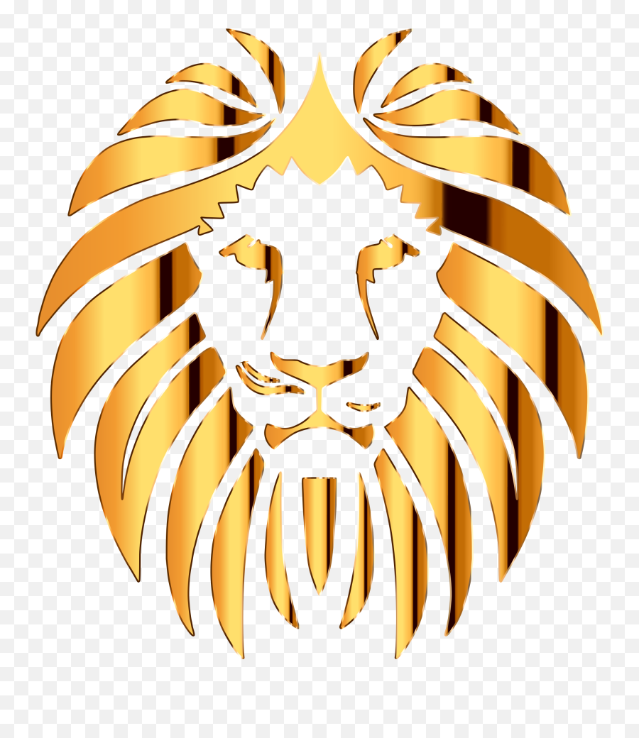 Lion Head Clipart No Background - Transparent Background Gold Lion Logo Png,Lion Head Transparent
