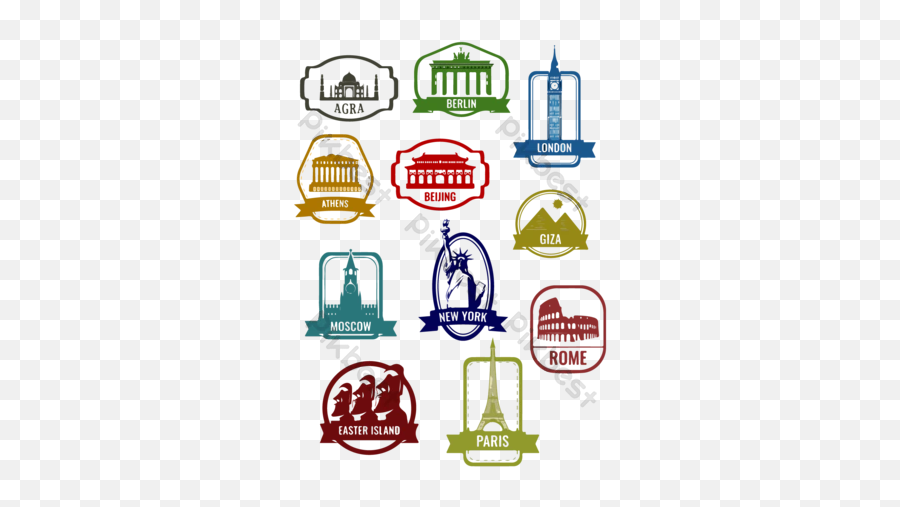 75261 Landmark Icon Images Stock Design Free - World Landmarks Clipart Png,Po Agra Icon