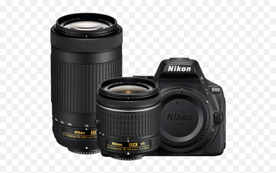 Nikon D5600 W18 - 55mm F3556 G Vr U0026 70300mm F4563 G Ed Bundle Nikon D3500 Kit 18 55mm 70 300mm Png,Nikon Icon