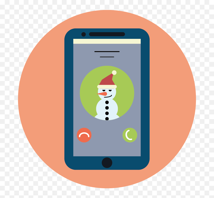Christmas Phone Call Snowman Art Icon Graphic By - Smartphone Png,Snowman Icon Png