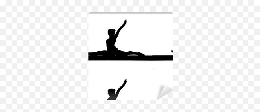 Wallpaper Silhouette Of Female Gymnast Doing The Splits - Stretches Png,Balance Beam Icon