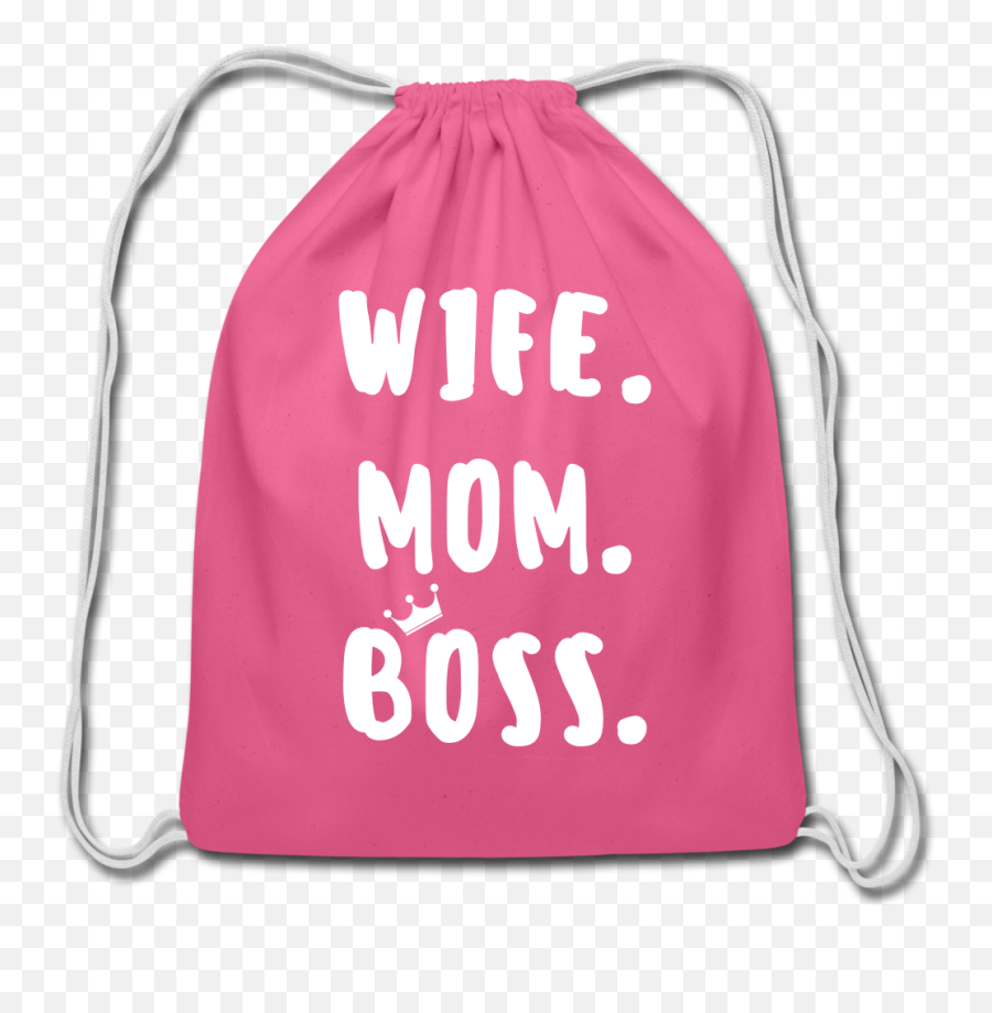 Wife Mom Boss Cotton Drawstring Bag Motheru0027s Day Gift Gifts For A Working Backpacks Her - Girly Png,Rosario Vampire Icon