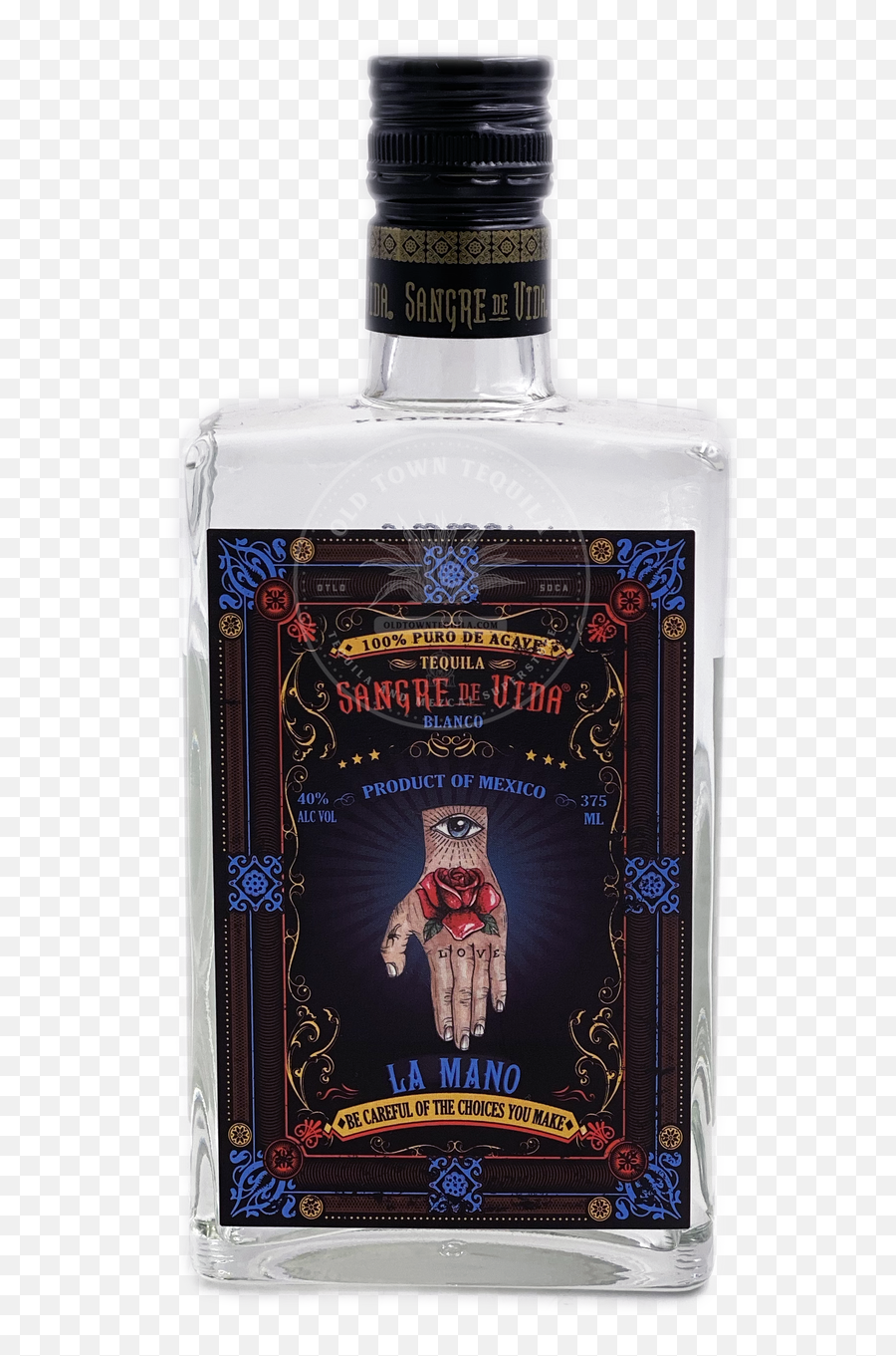 Sangre De Vida Lotería La Mano Tequila Blanco 375ml - Tequila Sangre De Vida La Mano Png,Tequila Icon